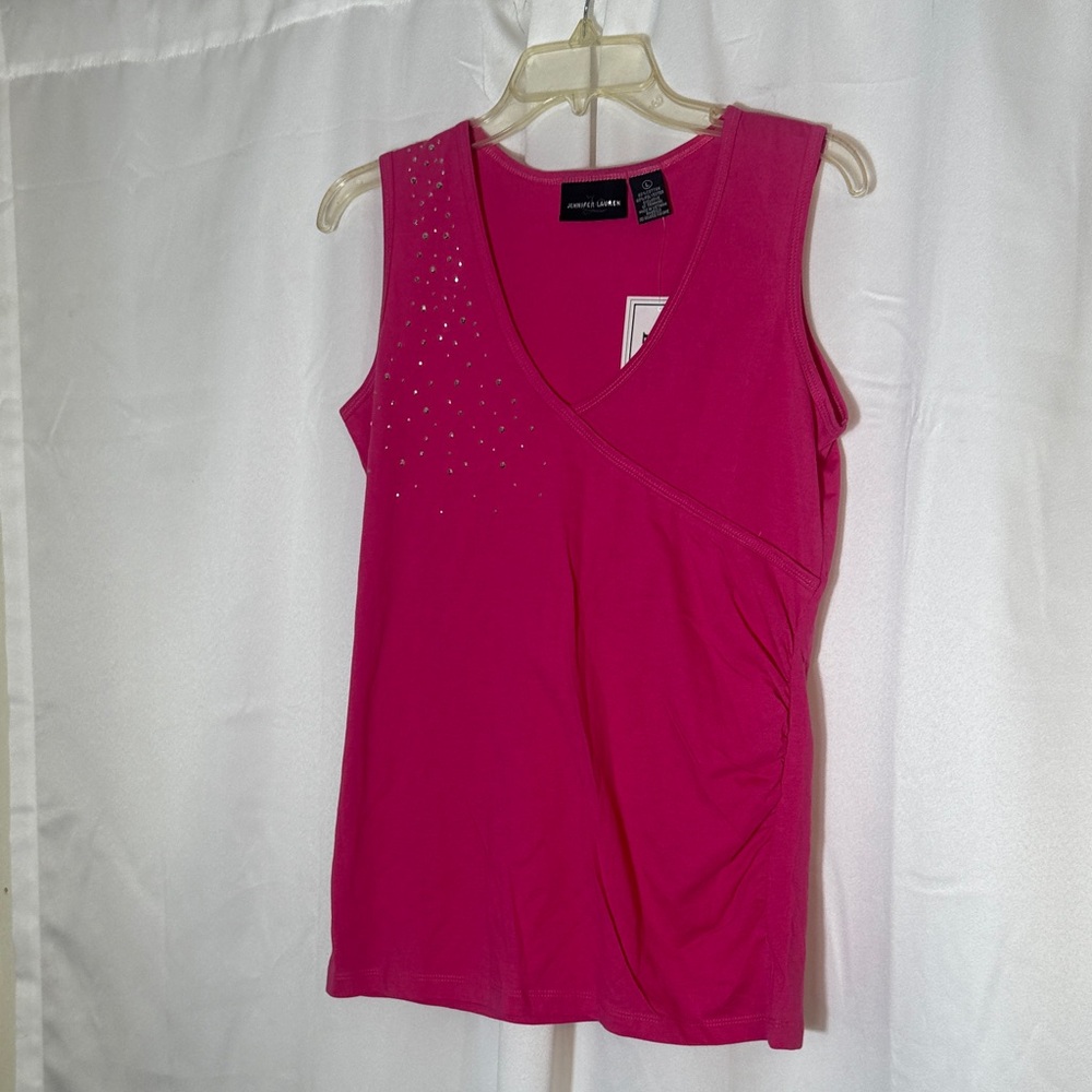 Elegant Pink V-Neck Tank Top
